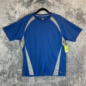 REI Shirt Mens Large Blue Performance Fleet T-Shirt Outdoors Breathable Light